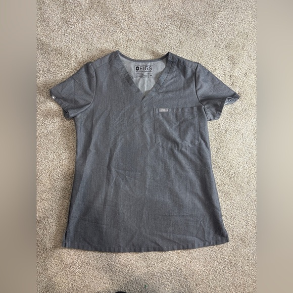Figs Other - FIGS Women Catarina One Pocket Scrub Shirt Sz XS Graphite Gray Short Sleeves